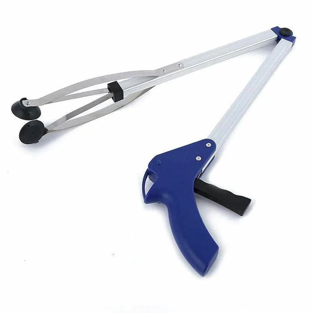 Foldable Long Trash Clamps Grab Pick Up Tool Curved handle design portable factory House Pickup grabber tools