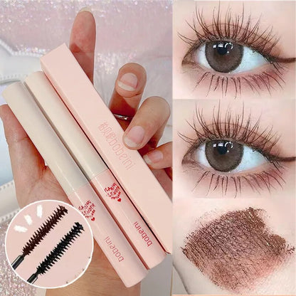 Waterproof Black Brown Mascara Lasting Matte Quick Dry Ultra-fine Brush Lengthening Eyelash Mascara Lash Extension Makeup Tool