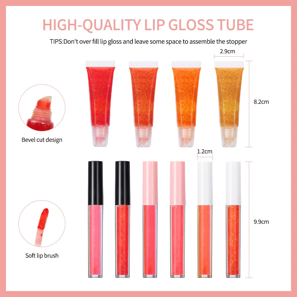 New Lip Gloss Making Kit Moisturizing Lip Gloss Base Diy Raw Material Tool Kit Shiny Glitter Lip Tints Glaze Handmade Cosmetic