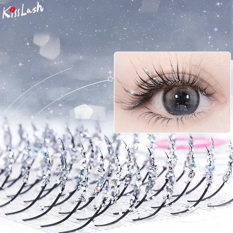 Eyelash extension with diamond  Comic individual lashes False Eyelashes Makeup Tool