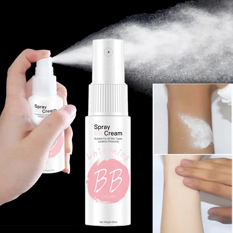 20ml BB Cream Face Concealer Spray Whitening Cream Body Whitening Moisturizing Makeup Portable Beauty Face Base Foundation Cream