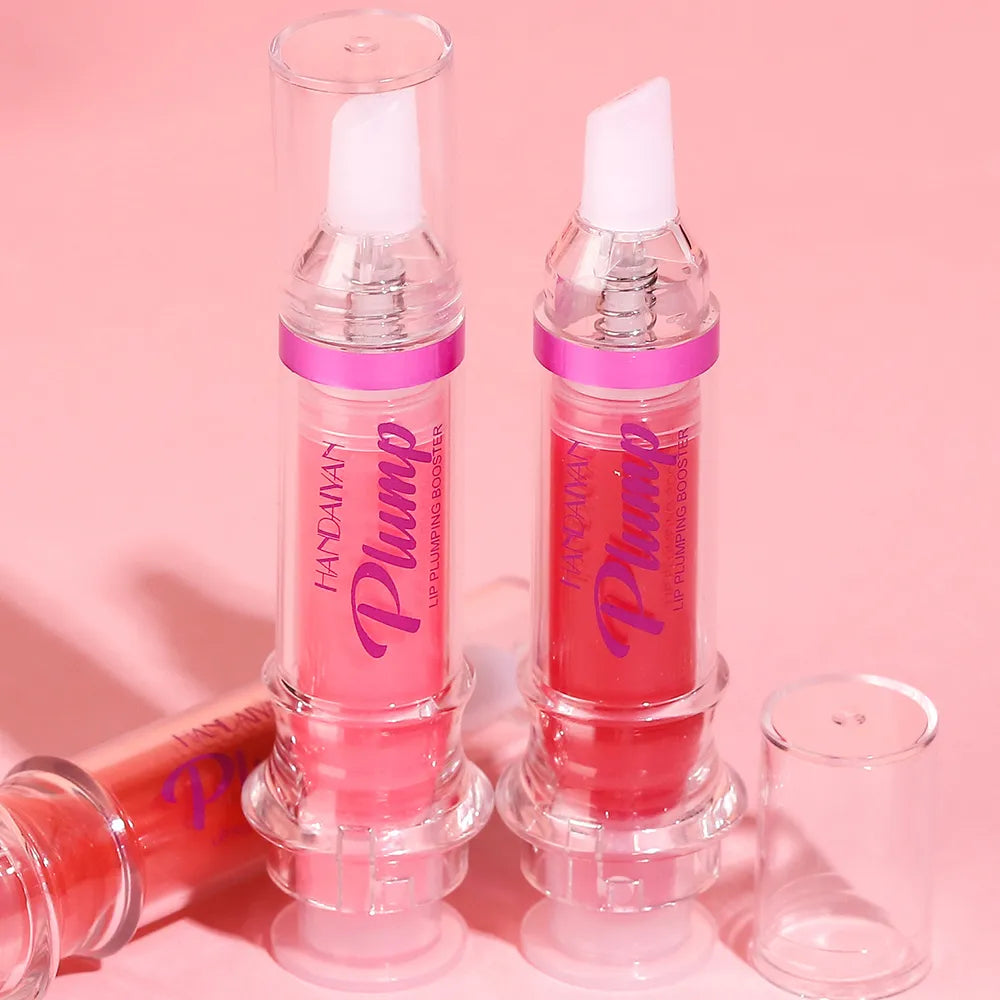 New 5ml Lip Plumping Gloss Mirror Water Lip Gloss Base Makeup Plump Serum Long Lasting Moisturizing Lip Plumper Supplies