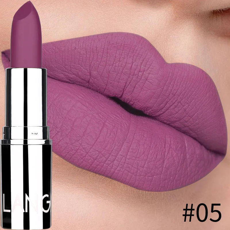 8 Colors Matte Lipstick Waterproof Long Lasting Velvet Sexy Non Sticky Cup Moisturizing Red Lipstick Women Lips Makeup Cosmetic