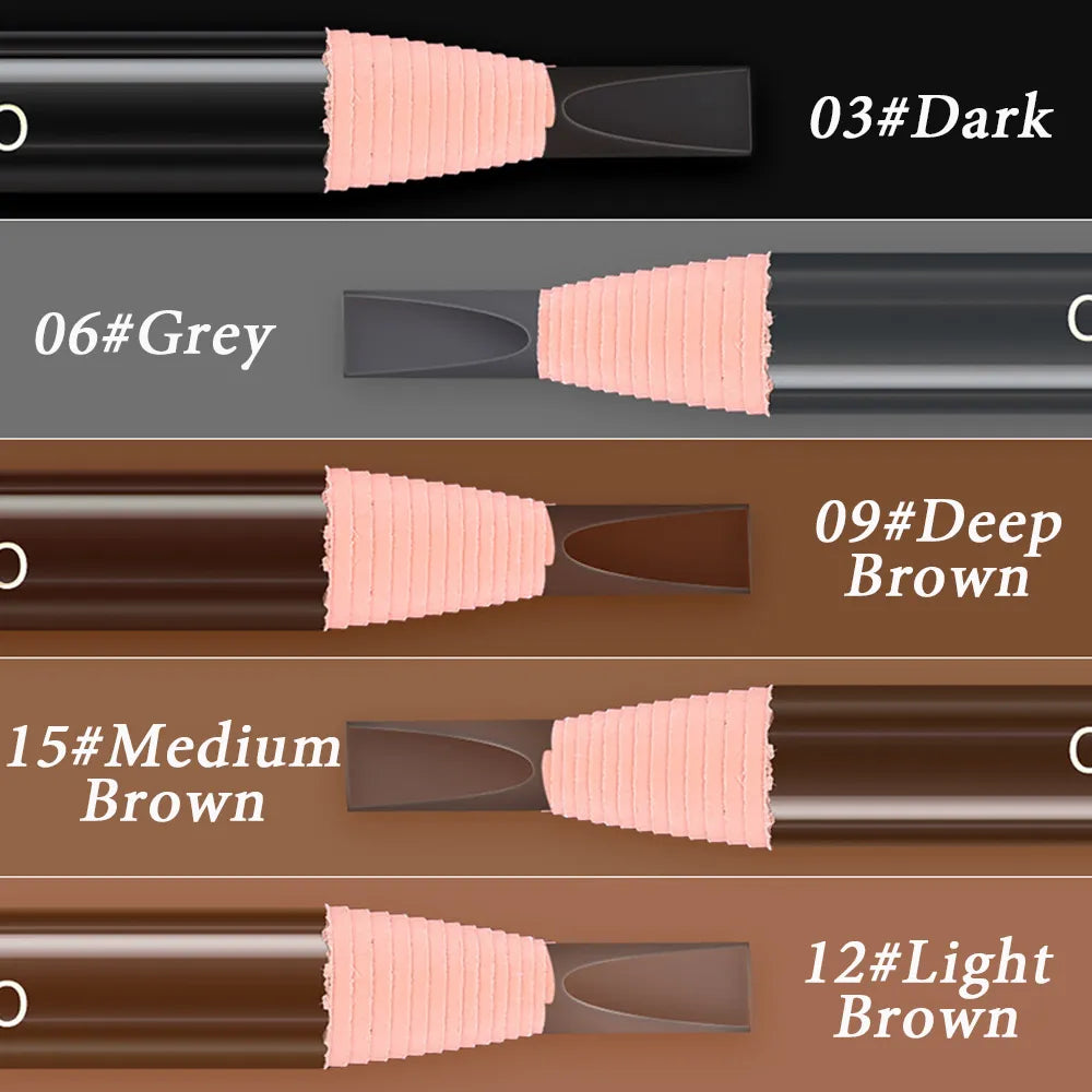 5pcs Professional Microblading Pencil Permanent Eyebrow Pencil Tattoo Waterproof Art Tint Makeup Eye Brow Pen Enhancers Cosmetic