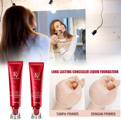 Red FV Foundation Liquid Ginseng Bird's Nest Polypeptide Concealer Skin Nourishing BB Cream Makeup Cosmetics