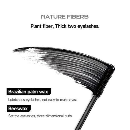 Waterproof Anti-sweat Mascara Lengthens Eyelashes Extension Black Silk Fiber Mascara Female Non-smudge Mascara Makeup Cosmetic