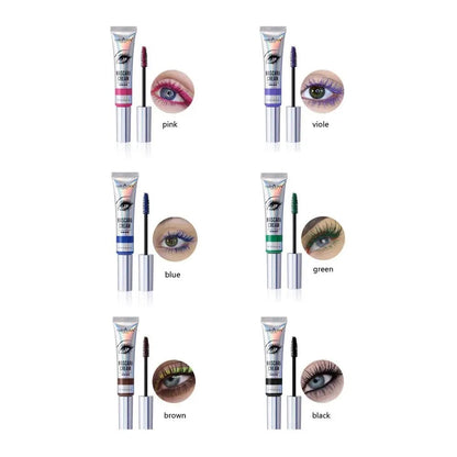 Colored Mascara Waterproof Non-smudge Eyelashes Lengthening Fine Curls Extension Make-Up Eyelashes Blue Red Purple Black Mascara