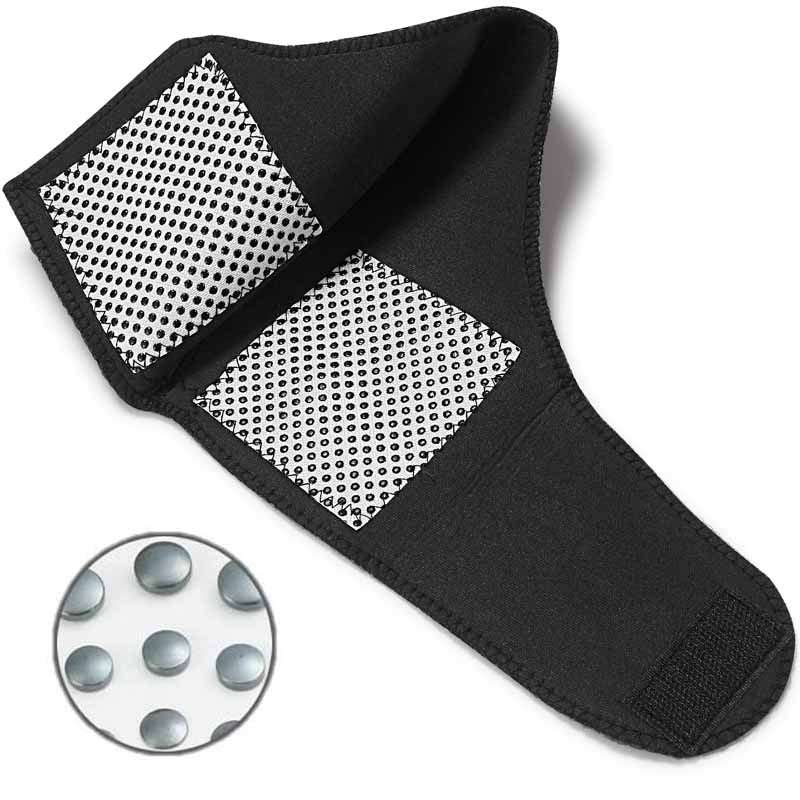 Tcare 1Pair Tourmaline Self Heating Far Infrared Magnetic Therapy Ankle Care Belt Support Brace Heel Massager Foot Health Care