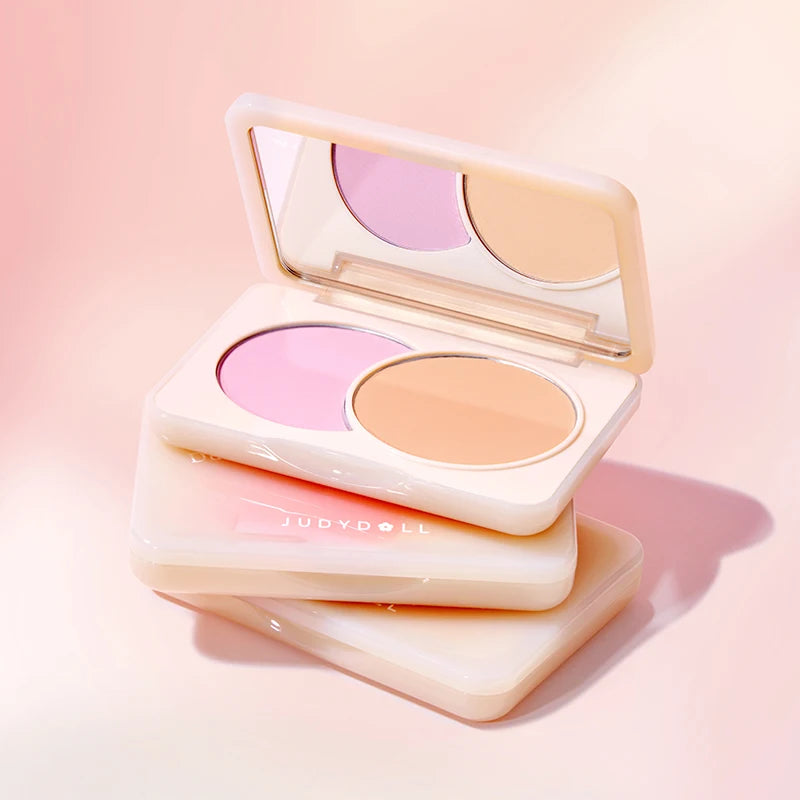 JUDYDOLL Dual-color Combination Blush Expansion Convergence Blend Nude Makeup Blush Natural Brighten Skin Tone Makeup Palette