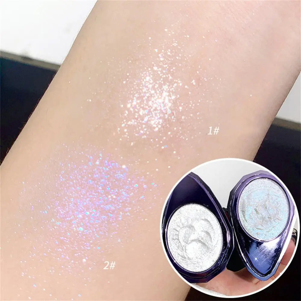 Purple Diamond Highlighter Powder Glitter Palette Makeup Glow Face Contour Shimmer Illuminator Highlight Cosmetics Wholesale