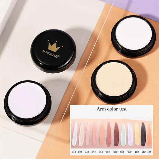 12 Color Moisturizes Concealer Foundation Cream Silky Powder Paste Cover Dark Circles Acne Marks Waterproof Face Makeup Cosmetic