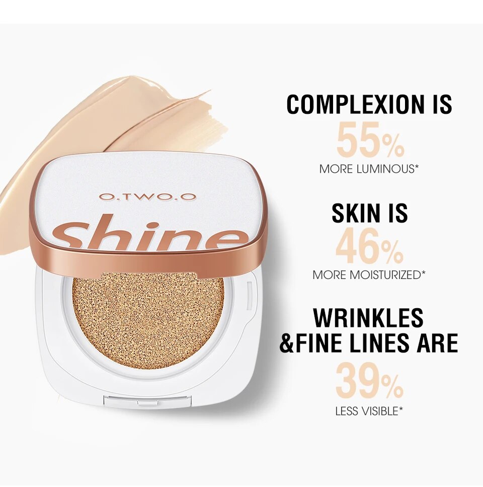 O.TWO.O BB Cream Air Cushion CC Cream Concealer Brighten Makeup Base Long Lasting Foundation Cushion Compact With Makeup Puff