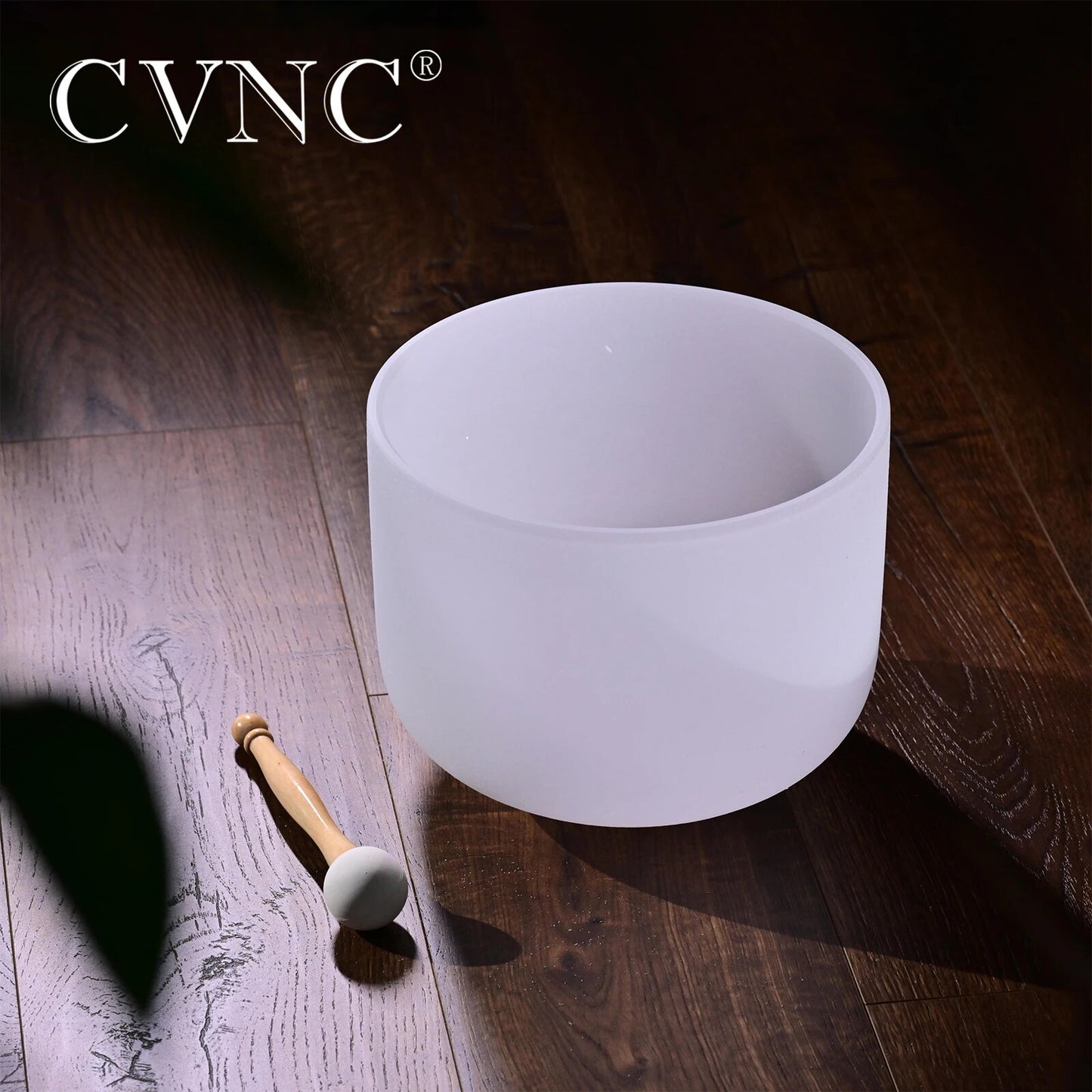 CVNC 12 Inch Chakra Frosted Quartz Crystal Singing Bowl for Sound Healing Energy Balance with Free O-ring&Mallet