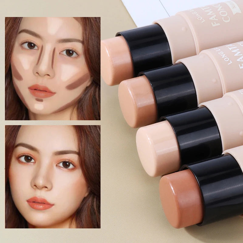 2 in 1 Face Highlighters Sticks Concealer Contour Stick Body Makeup Shading Stick Contouring Highlighting Shadow Cream Pen