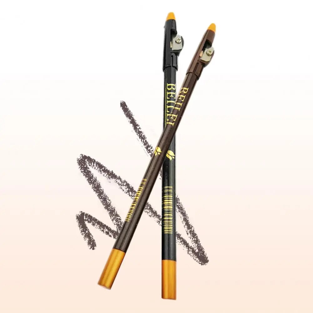 Durable  Brow Pencil Multifunctional Coffee Color Eyebrow Liner Three-dimensional with Knife Eyebrow Pen for Home