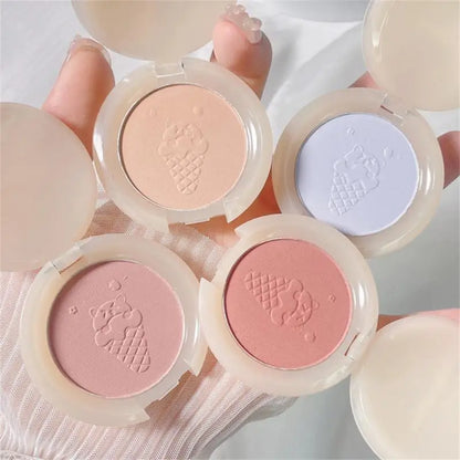 4 Colors Blush Palette Mineral Powder Long-lasting Natural Cheek Contour Tint Peach Pink Blue Face Blusher Cosmetics Cheek Blush