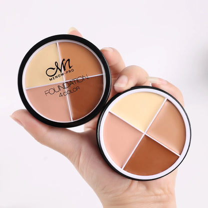 4 Colors Makeup Concealer Palette Waterproof Moisturizing Face Contour Bronzer Make Up Face Foundation Cream Concealer