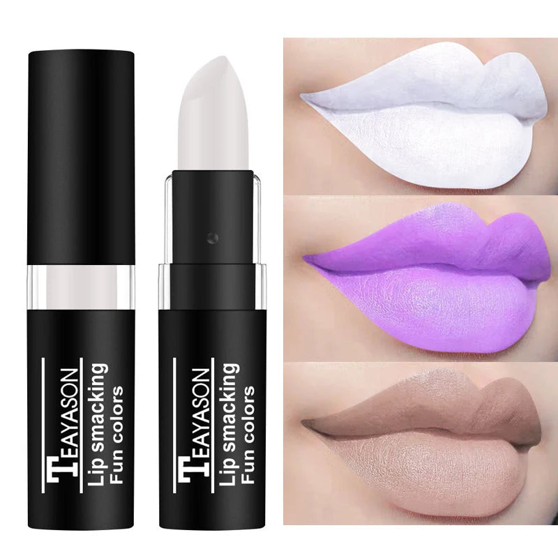 Matte Vampire Black Lipstick 12 Colors Waterproof Long Lasting Sexy Red Whtie Green Velvet Matte Lipsticks Lips Makeup Cosmetics