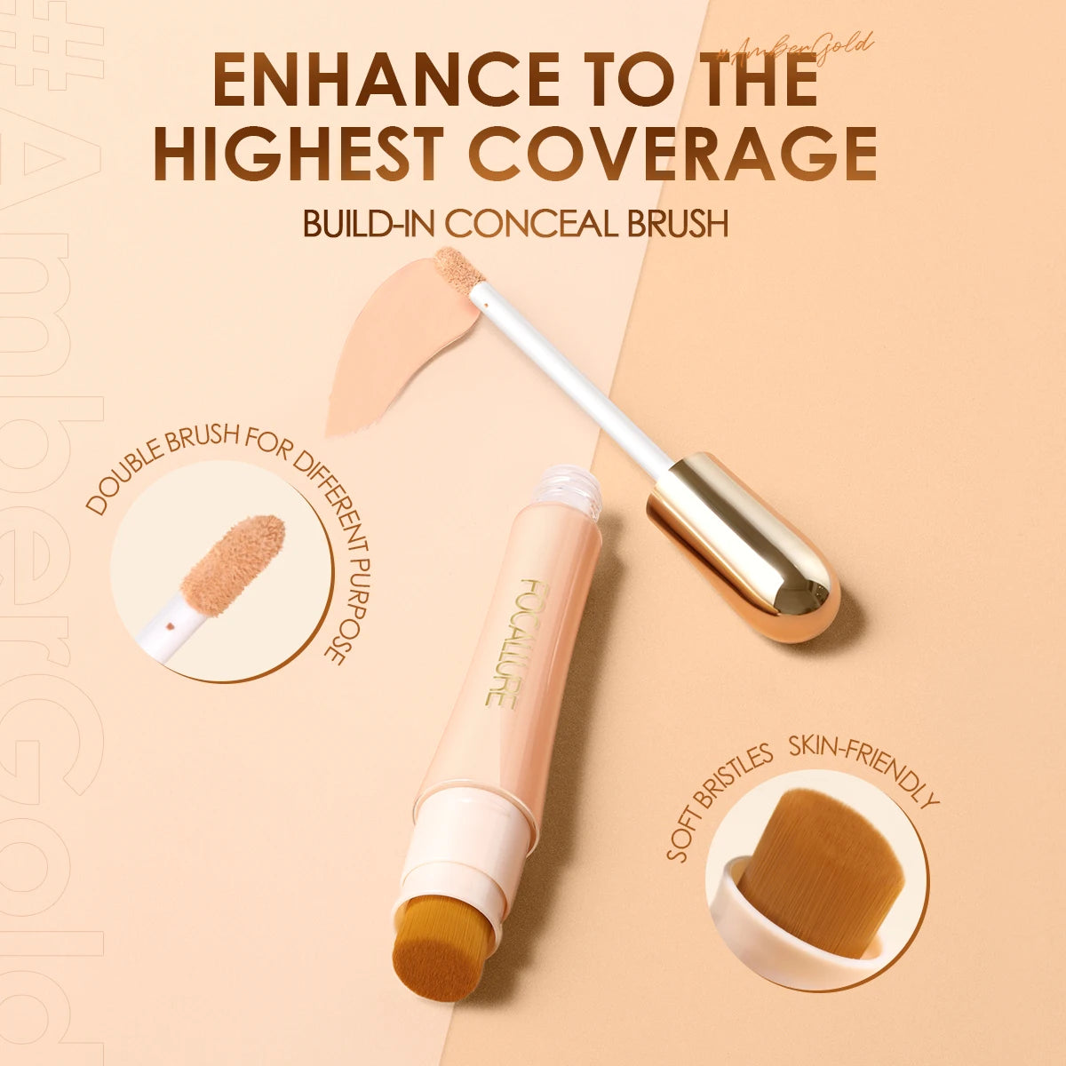 FOCALLURE Matte Flawless Liquid Concealer Foundation Cream Professional Concealing Eye Dark Circle Long-lasting Face Cosmetic