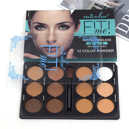 Coffee Color Contour Palette Makeup 12 Colors Long-Lasting Matte Eyeshadow Face Highlighters Make Up Contouring Powder Cosmetics