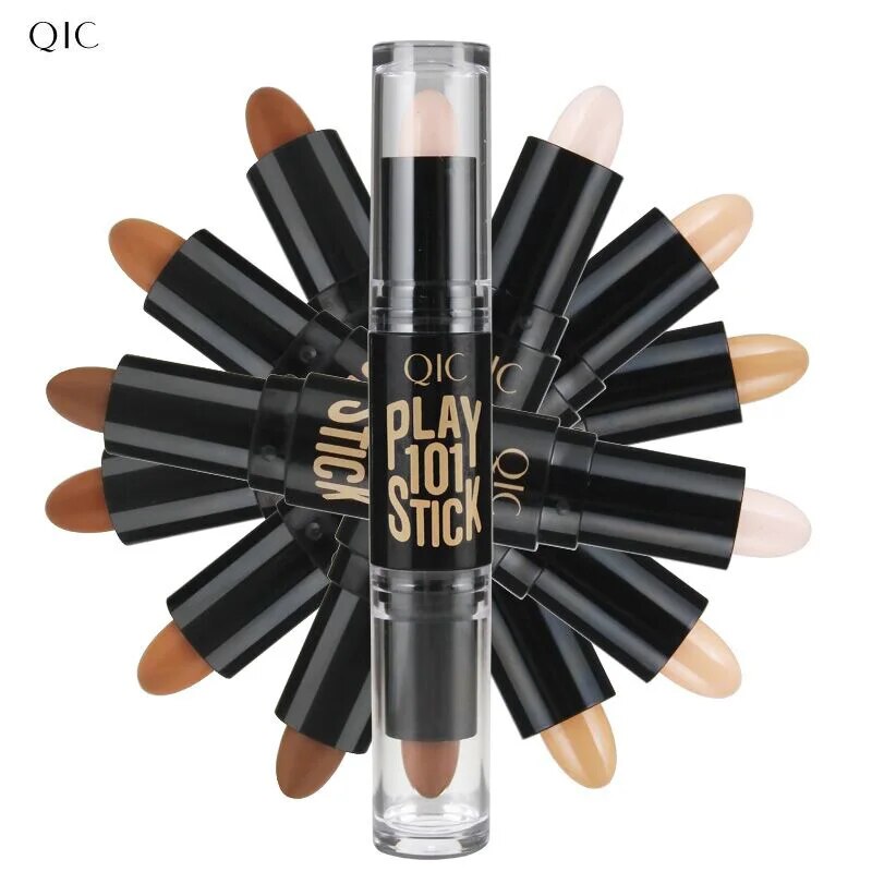 Double-End Concealer Stick Facial Makeup Base Foundation Pencil Make Up 3D Face Corrector Highlighter Creamy Pen Contour Cream