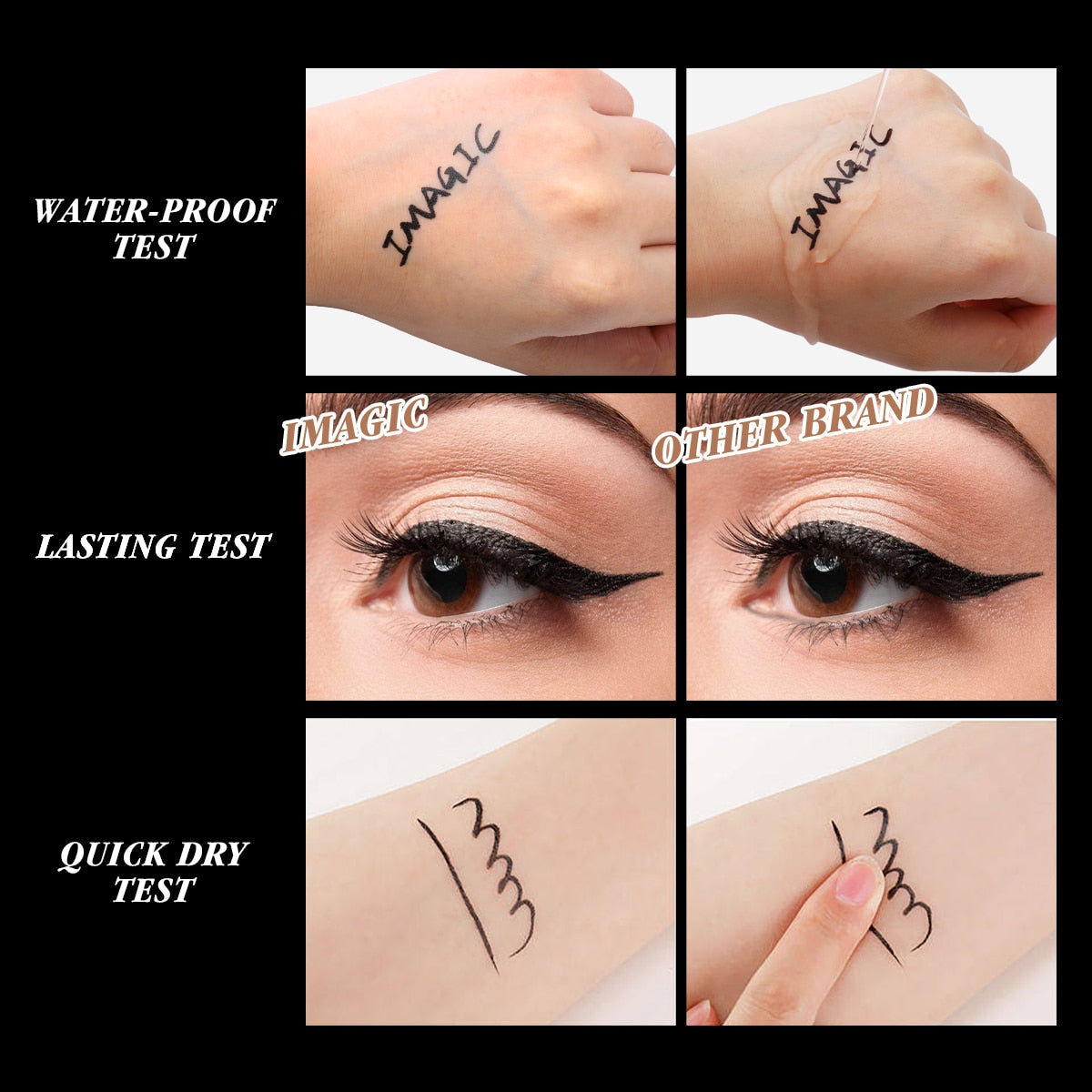 IMAGIC 1PCS  Pro Eyeliner Waterproof Liquid Type Makeup Eye Liner Nature Long Lasting For Women Beauty Cosmetics