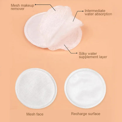 Makeup Maquiagens Make Up Remover Pads Sandwich Circular Makeup Removal Cotton Fit Skin Texture Solid Cleaning Disc Clean Cotton