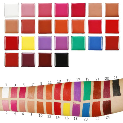 25 Color Lipsticks Palette Waterproof Long Lasting Pigment Black Purple Nude Lip Makeup Palette Professional Cosmetic Tools