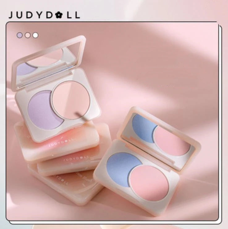 JUDYDOLL Dual-color Combination Blush Expansion Convergence Blend Nude Makeup Blush Natural Brighten Skin Tone Makeup Palette