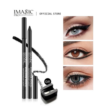 IMAGIC Eyeliner Pen Waterproof 1pcs Black Makeup Beauty Cosmetic Tool+1pcs Pencil sharpener