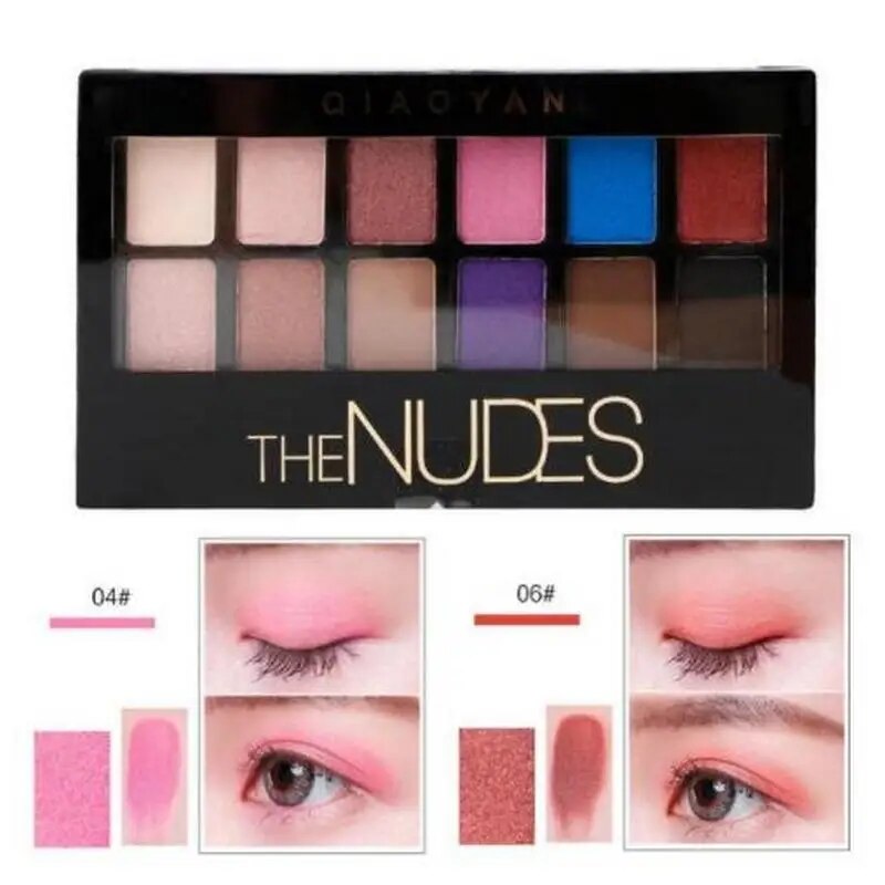 New Top Quality 12 Colors Set Women Waterproof Makeup Eyeshadow Palette Eyebrow Eye Shadow Powder Cosmetic With Brush