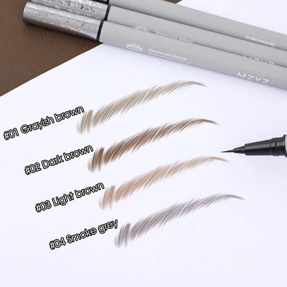 Liquid Eyebrow Pencil 4 Colors Very Fine Lying Silkworm Eyeliner Lasting Nature Water Proof Brown Gray Water-based Eyebrow Pen