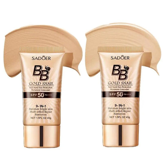 Gold Snail Sunscreen BB Cream Makeup Foundation SPF 50 Sun Block Long Lasting Waterproof Face Whitening Foundation BB Cream