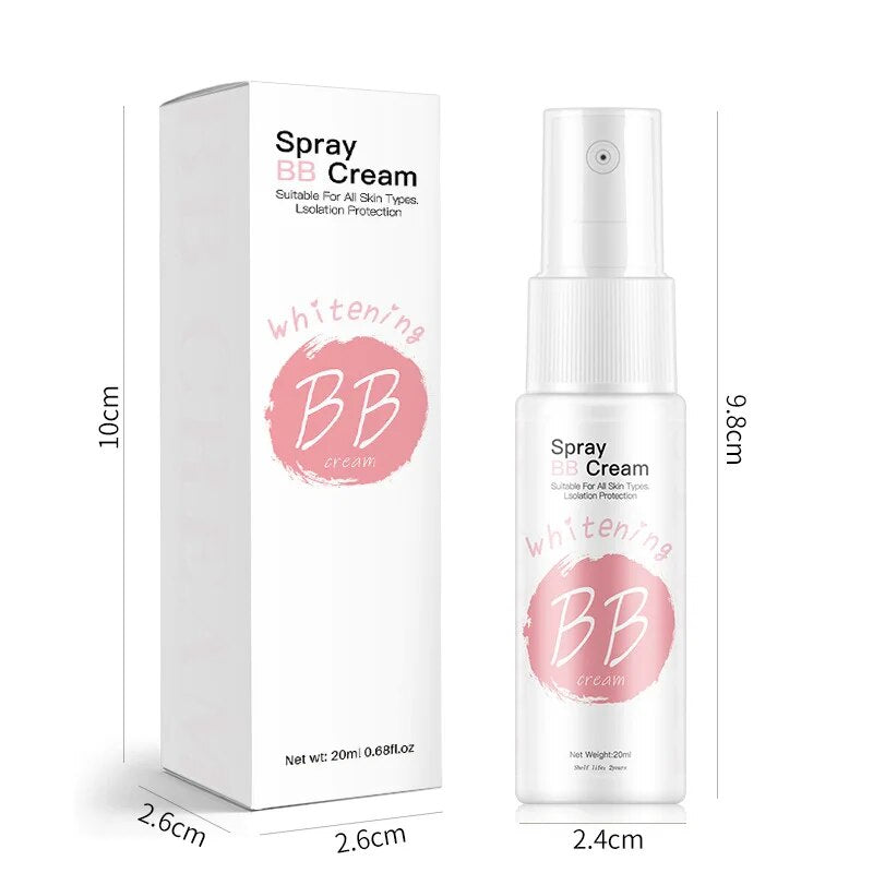 20ml BB Cream Face Concealer Spray Whitening Cream Body Whitening Moisturizing Makeup Portable Beauty Face Base Foundation Cream