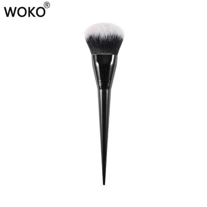 Powder Brush Blusher BLACK Vegan Pressed Powder Brush #22 - Large Round Smooth Powder Blending Makeup Brush Cosmetics Tool